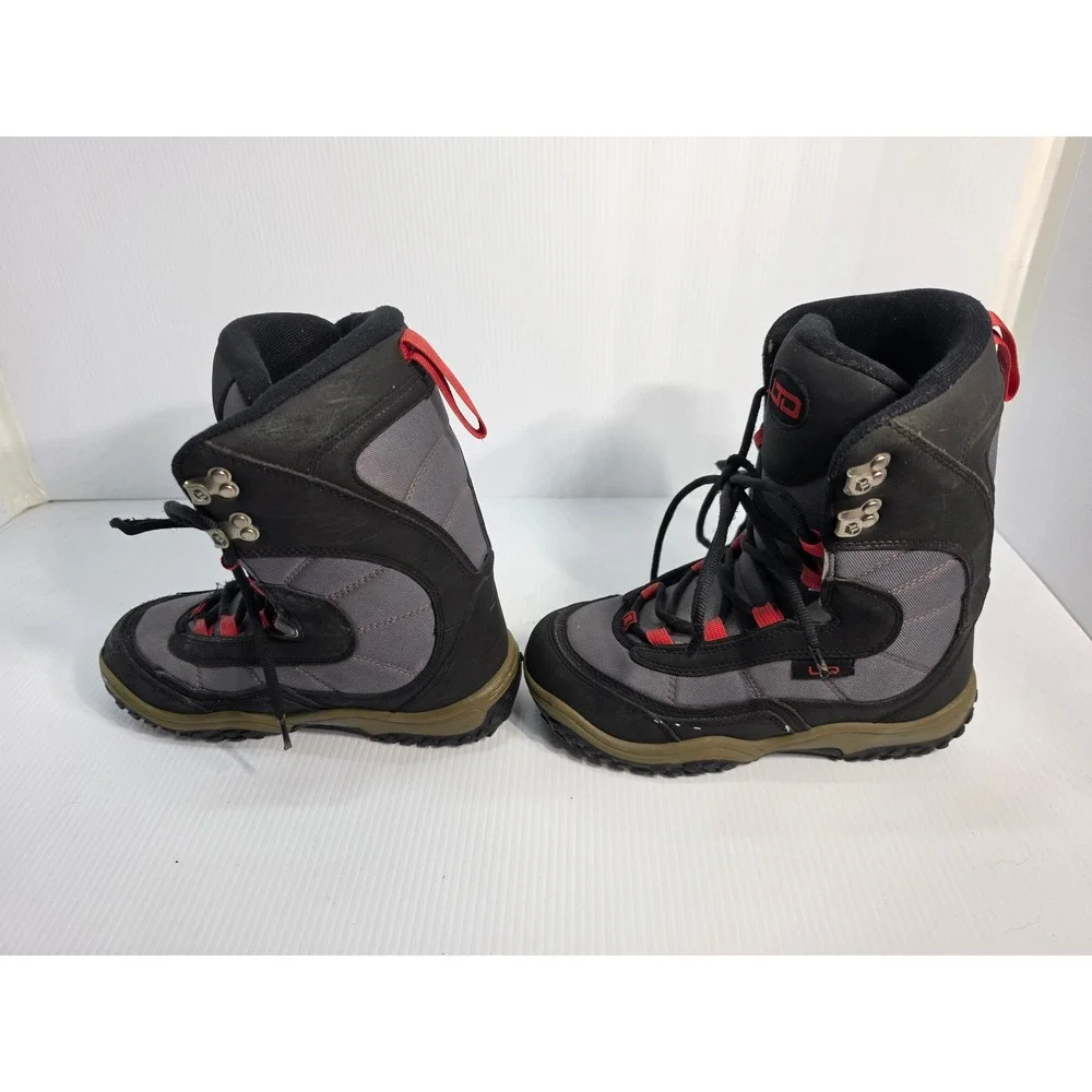 LTD LT1 Linerless Junior Snowboard Boots Black Grey Red Kids Size 5 US 37 EUR